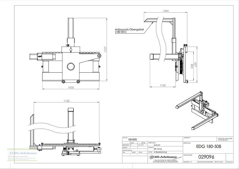 Frontstapler typu EURO-Jabelmann Kistendrehgerät FEM III für Stapler, NEU, eigene Herstellung, Neumaschine w Itterbeck (Zdjęcie 22)