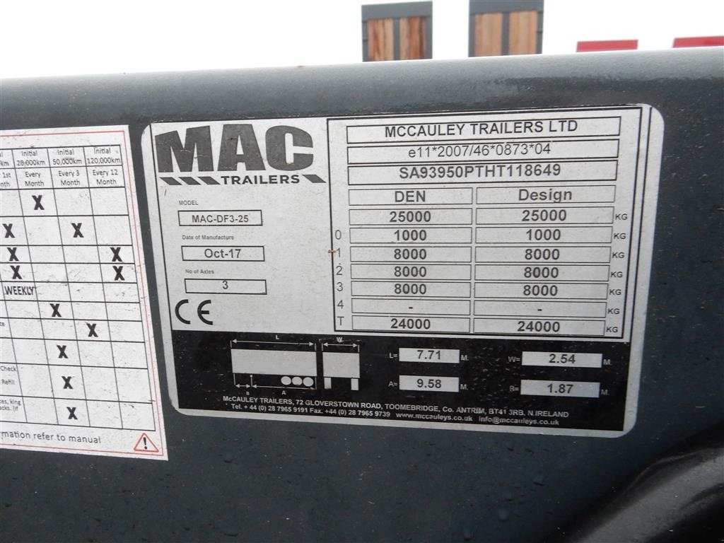 PKW-Anhänger typu Oleo Mac 3 akslet maskintrailer Kærre til lastbil, Gebrauchtmaschine w Ringe (Zdjęcie 3)
