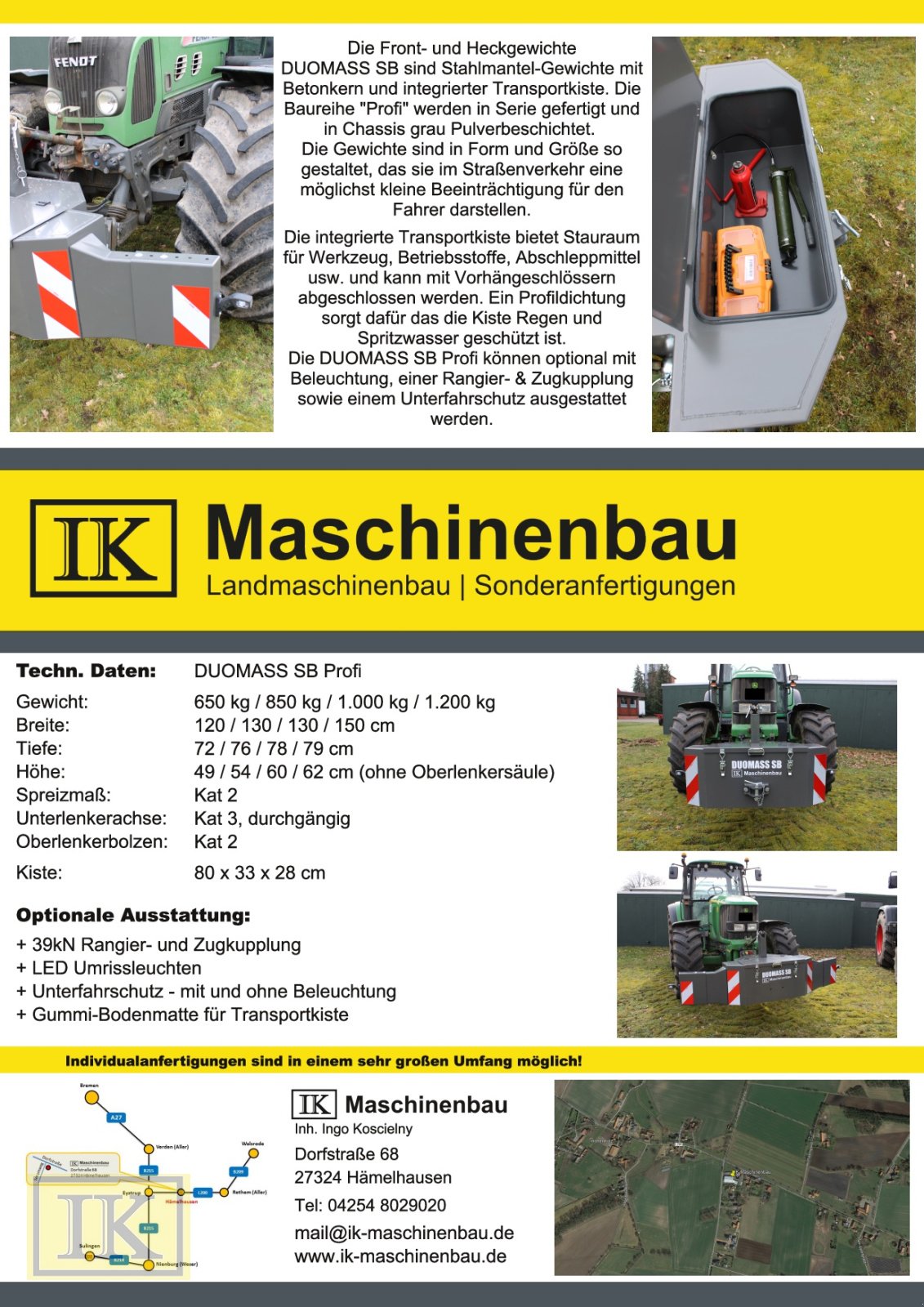 Frontgewicht typu IK Maschinenbau DUOMASS SB Profi, Neumaschine w Hämelhausen (Zdjęcie 13)