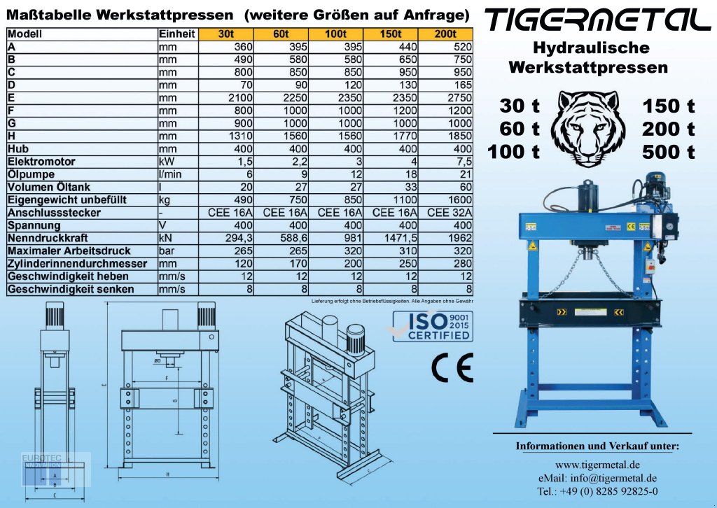 Sonstiges typu Tigermetal Richtpresse 60 Tonnen t, Neumaschine w Burtenbach (Zdjęcie 7)