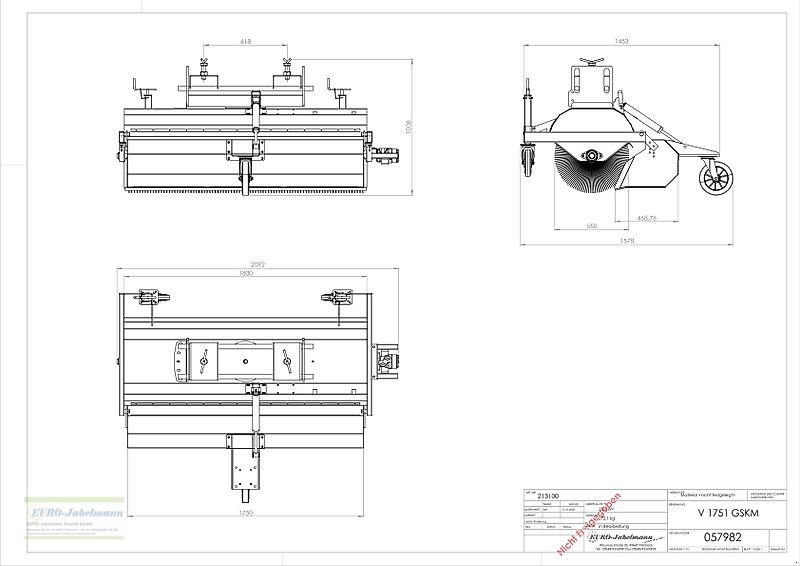Kehrmaschine typu EURO-Jabelmann Staplerkehrmaschinen 1,75 m einschl. hydr. Entleerung, aus laufender Produktion, NEU, Neumaschine w Itterbeck (Zdjęcie 22)